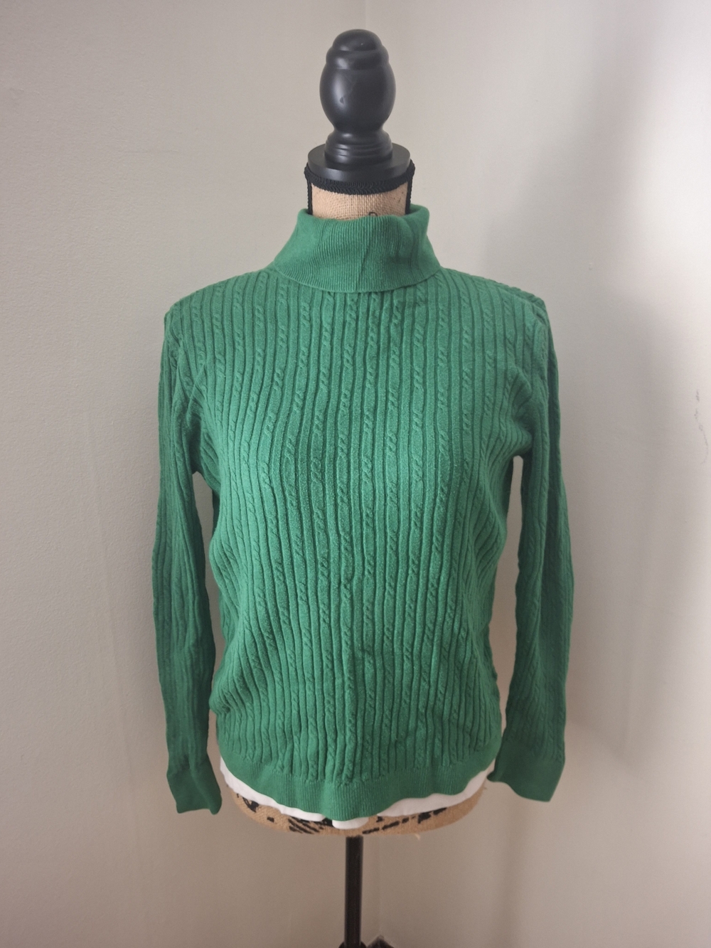 The Green Cable Turtleneck
